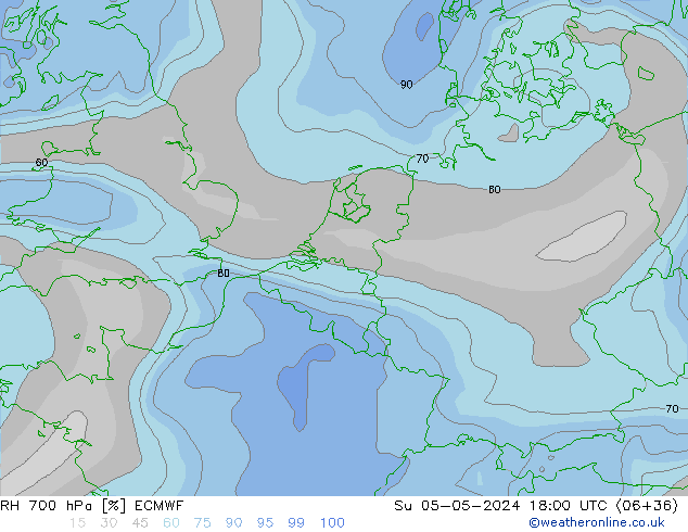 700 hPa Nispi Nem ECMWF Paz 05.05.2024 18 UTC