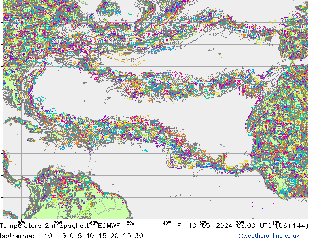 карта температуры Spaghetti ECMWF пт 10.05.2024 06 UTC