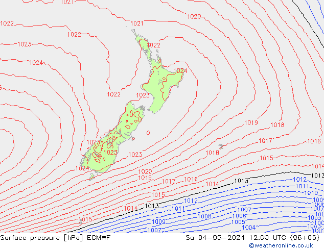 Yer basıncı ECMWF Cts 04.05.2024 12 UTC