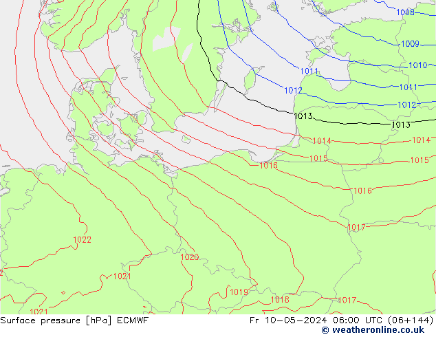 Yer basıncı ECMWF Cu 10.05.2024 06 UTC