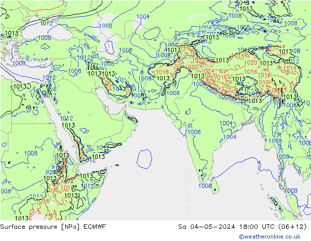 pressão do solo ECMWF Sáb 04.05.2024 18 UTC