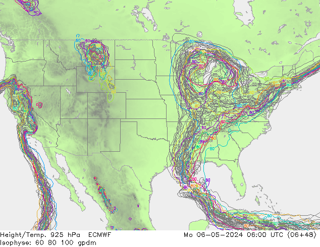 Height/Temp. 925 hPa ECMWF Po 06.05.2024 06 UTC