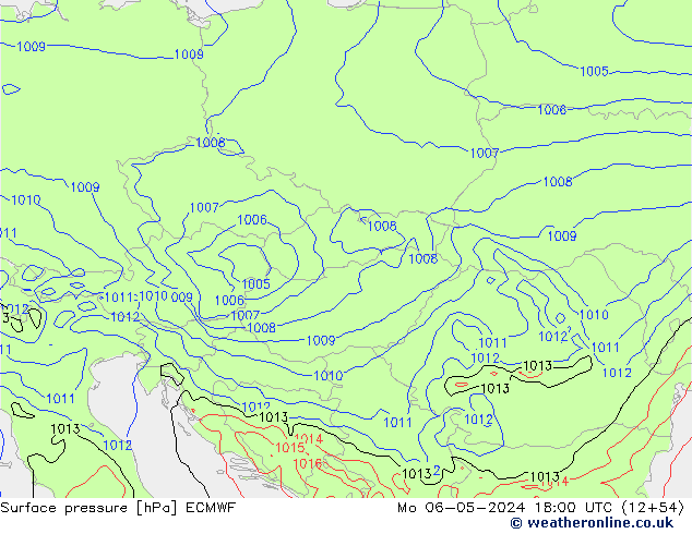 Surface pressure ECMWF Mo 06.05.2024 18 UTC