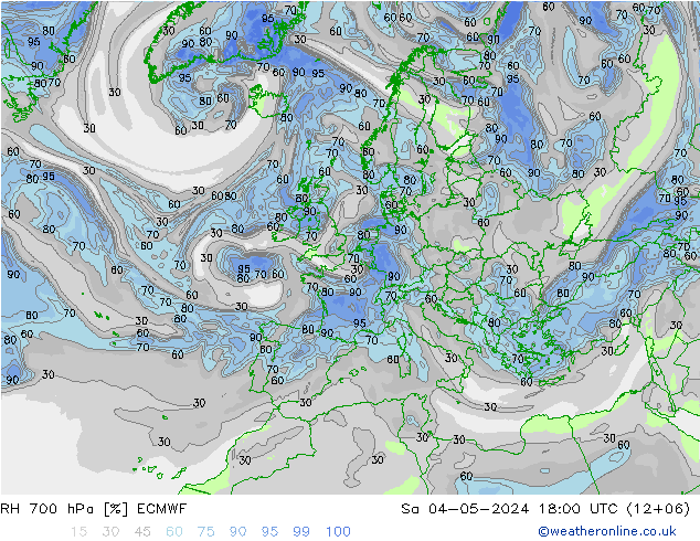 RH 700 hPa ECMWF Sa 04.05.2024 18 UTC