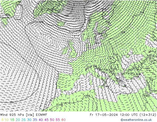 Wind 925 hPa ECMWF Fr 17.05.2024 12 UTC