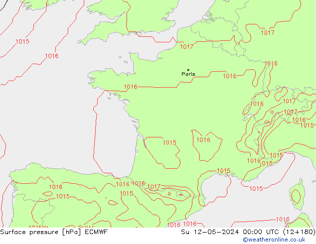 ciśnienie ECMWF nie. 12.05.2024 00 UTC
