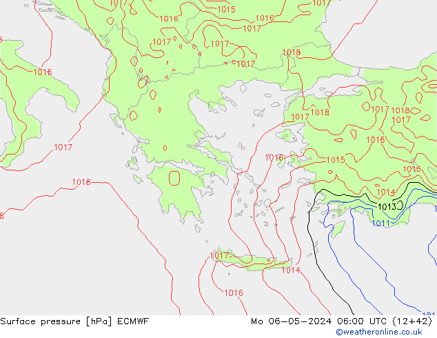 Bodendruck ECMWF Mo 06.05.2024 06 UTC