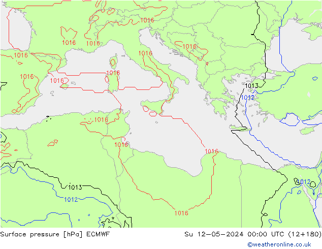 pression de l'air ECMWF dim 12.05.2024 00 UTC