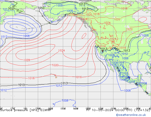 Yer basıncı ECMWF Cu 10.05.2024 00 UTC