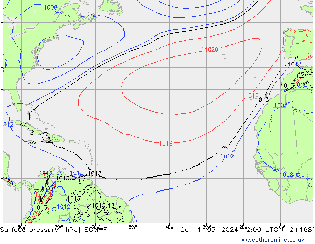 Luchtdruk (Grond) ECMWF za 11.05.2024 12 UTC