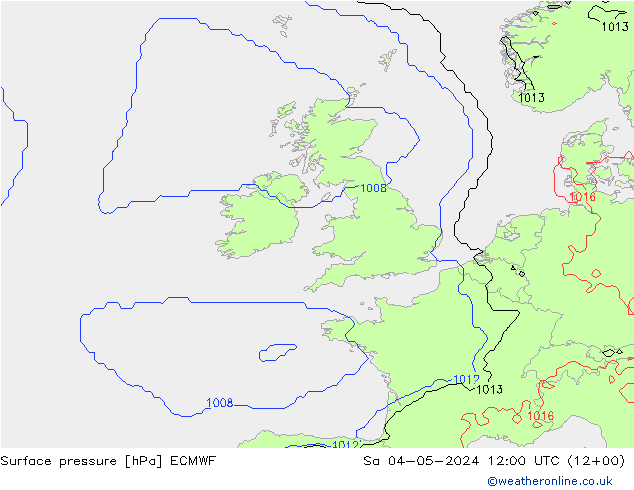 Yer basıncı ECMWF Cts 04.05.2024 12 UTC