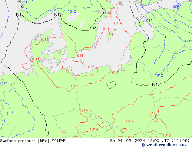 ciśnienie ECMWF so. 04.05.2024 18 UTC