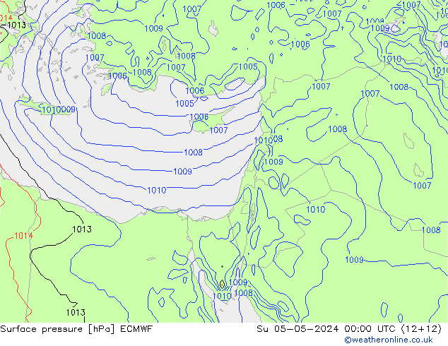 Surface pressure ECMWF Su 05.05.2024 00 UTC