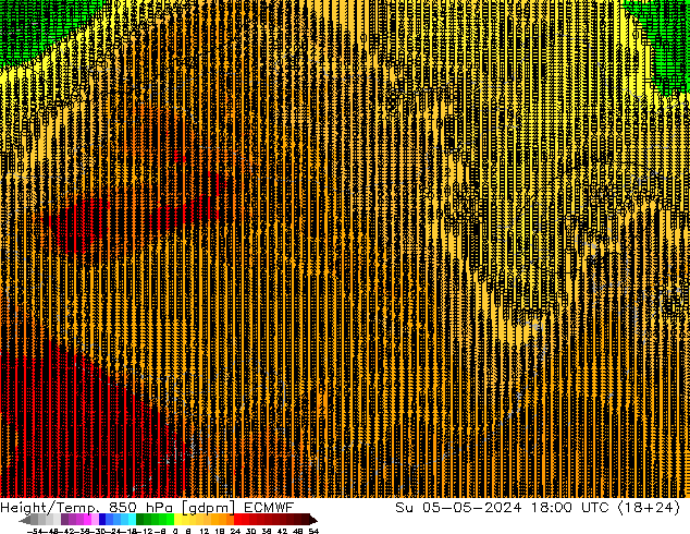 Height/Temp. 850 hPa ECMWF 星期日 05.05.2024 18 UTC