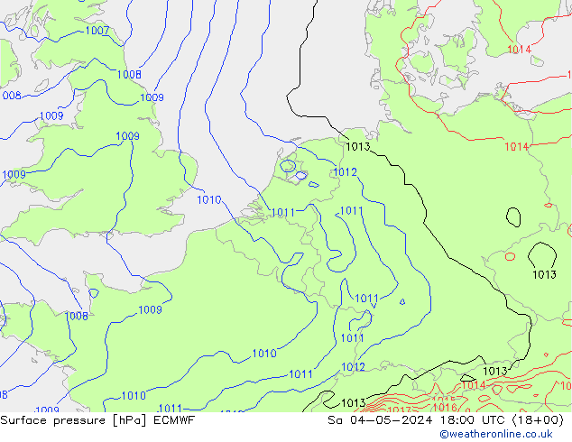 pression de l'air ECMWF sam 04.05.2024 18 UTC
