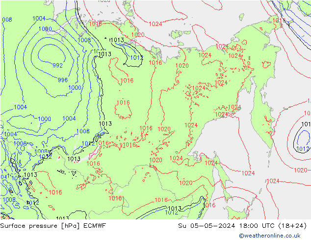 pression de l'air ECMWF dim 05.05.2024 18 UTC