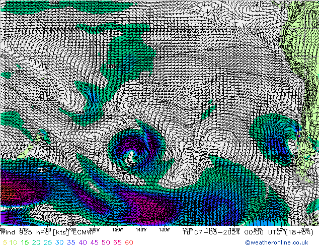 Wind 925 hPa ECMWF Tu 07.05.2024 00 UTC