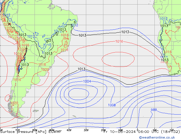 Luchtdruk (Grond) ECMWF vr 10.05.2024 06 UTC