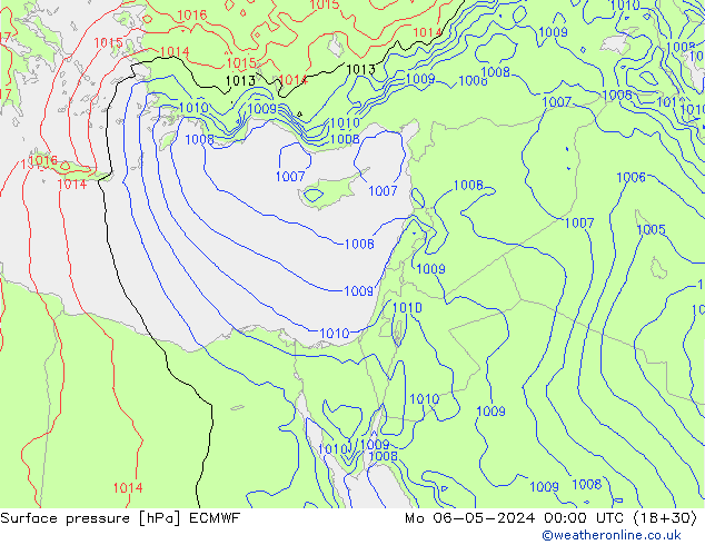 Surface pressure ECMWF Mo 06.05.2024 00 UTC