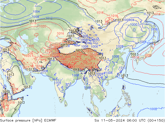 Luchtdruk (Grond) ECMWF za 11.05.2024 06 UTC