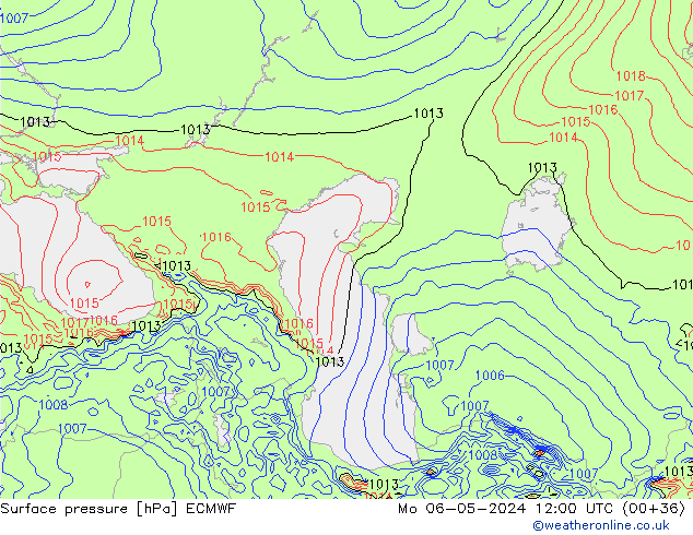 pression de l'air ECMWF lun 06.05.2024 12 UTC