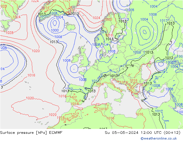 pression de l'air ECMWF dim 05.05.2024 12 UTC