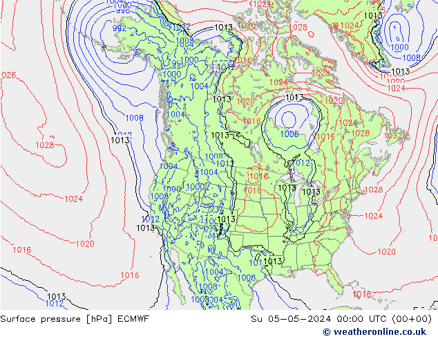 地面气压 ECMWF 星期日 05.05.2024 00 UTC