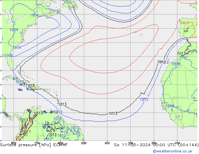 Bodendruck ECMWF Sa 11.05.2024 00 UTC