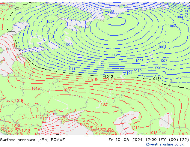 pression de l'air ECMWF ven 10.05.2024 12 UTC