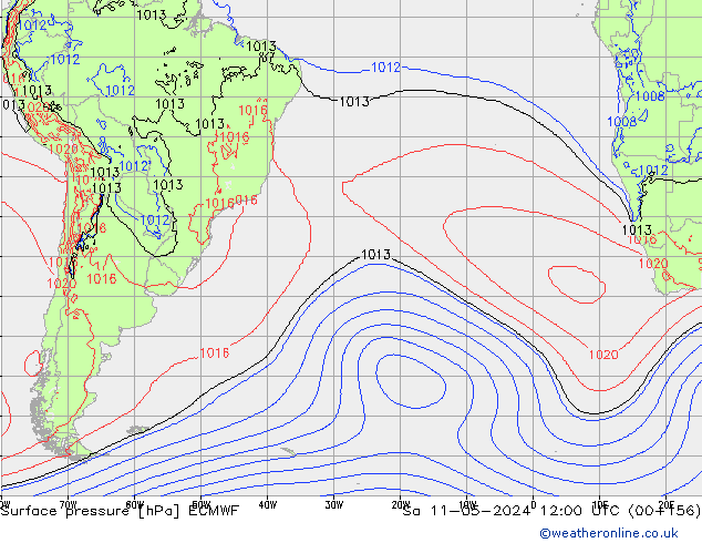 Luchtdruk (Grond) ECMWF za 11.05.2024 12 UTC