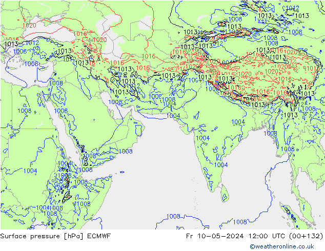 pressão do solo ECMWF Sex 10.05.2024 12 UTC