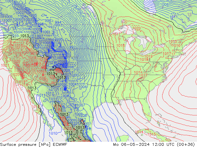 Surface pressure ECMWF Mo 06.05.2024 12 UTC