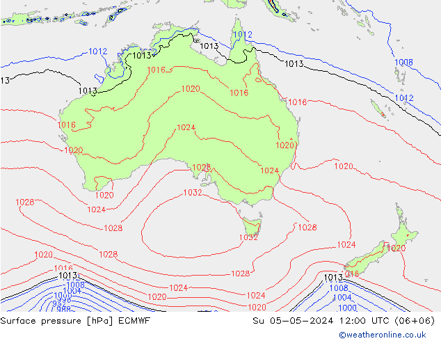 ciśnienie ECMWF nie. 05.05.2024 12 UTC