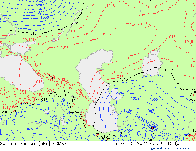 pression de l'air ECMWF mar 07.05.2024 00 UTC