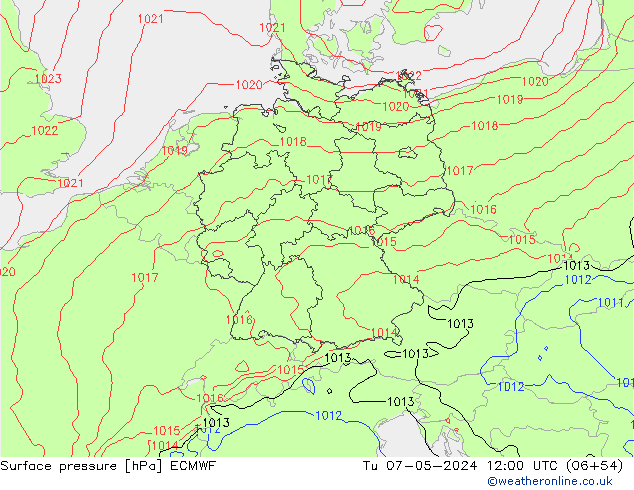 pression de l'air ECMWF mar 07.05.2024 12 UTC