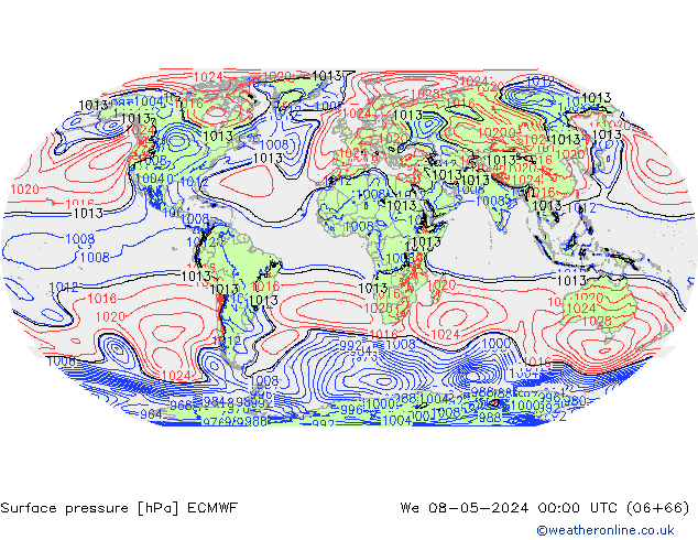 ciśnienie ECMWF śro. 08.05.2024 00 UTC