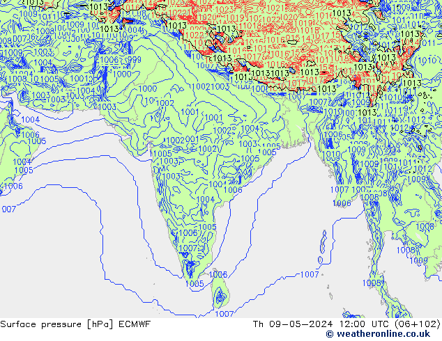 pression de l'air ECMWF jeu 09.05.2024 12 UTC