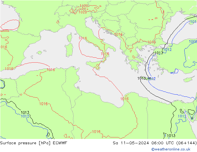 pression de l'air ECMWF sam 11.05.2024 06 UTC