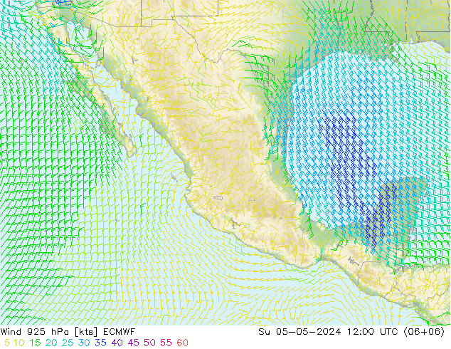 Viento 925 hPa ECMWF dom 05.05.2024 12 UTC