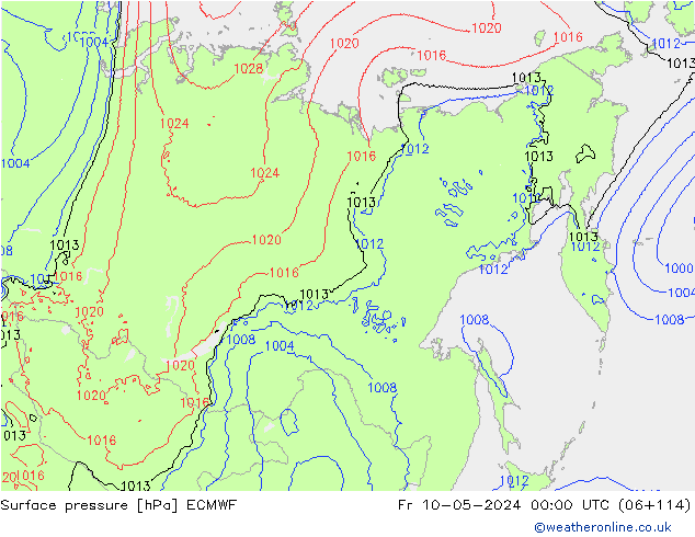 Yer basıncı ECMWF Cu 10.05.2024 00 UTC