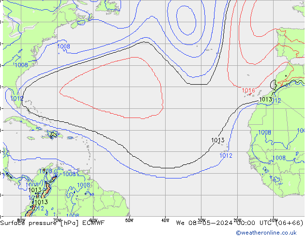 Yer basıncı ECMWF Çar 08.05.2024 00 UTC