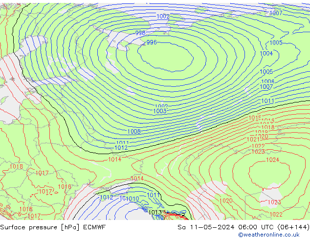 Luchtdruk (Grond) ECMWF za 11.05.2024 06 UTC