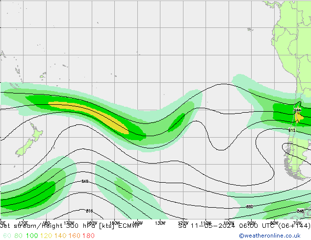 Straalstroom ECMWF za 11.05.2024 06 UTC