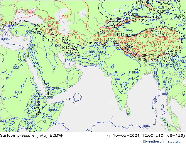 Yer basıncı ECMWF Cu 10.05.2024 12 UTC