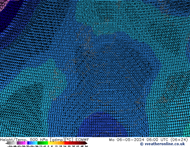 Height/Temp. 500 hPa ECMWF Mo 06.05.2024 06 UTC