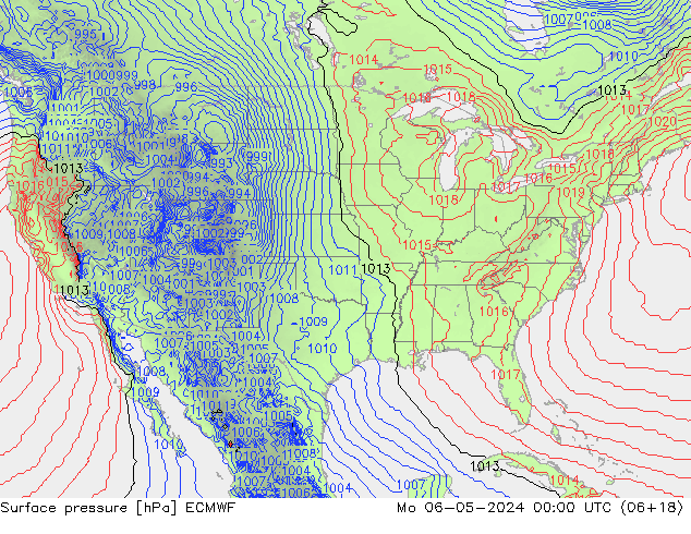 Surface pressure ECMWF Mo 06.05.2024 00 UTC