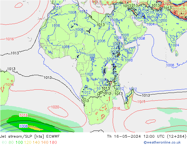 Courant-jet ECMWF jeu 16.05.2024 12 UTC