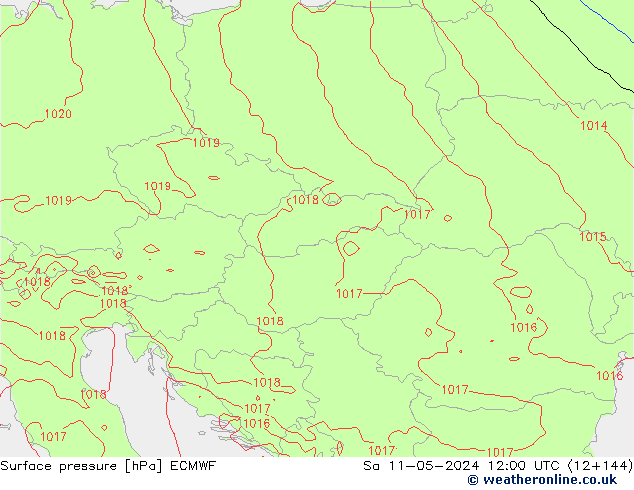 Luchtdruk (Grond) ECMWF za 11.05.2024 12 UTC