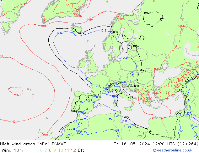 Sturmfelder ECMWF Do 16.05.2024 12 UTC