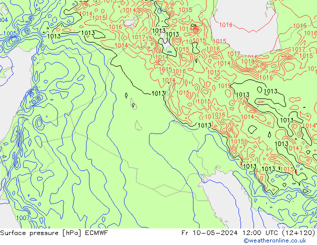 приземное давление ECMWF пт 10.05.2024 12 UTC